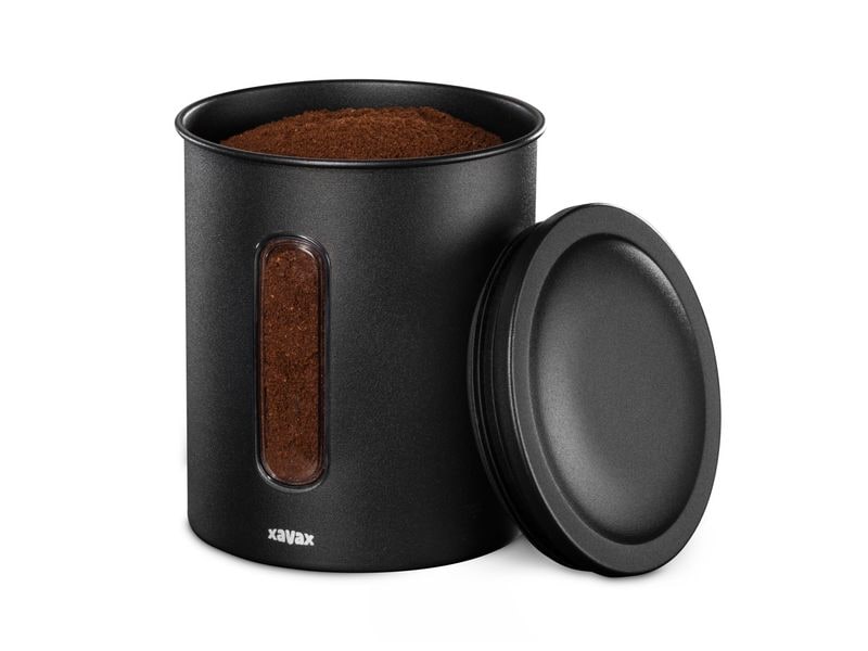Xavax Kaffeedose 500 / 700 g Schwarz Kaffeedose für 500 g Bohnen oder 700 g Pulver