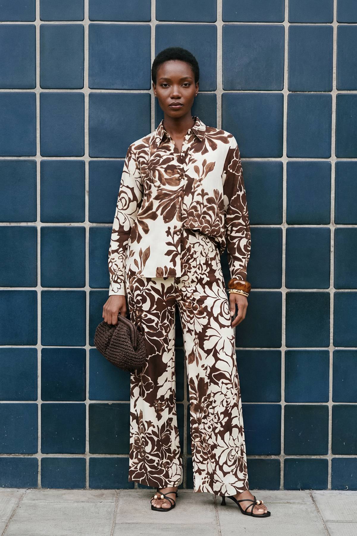 Wallis Ensemble Chemise Coordonnée À Imprimé Fleuri Et Boutonnage