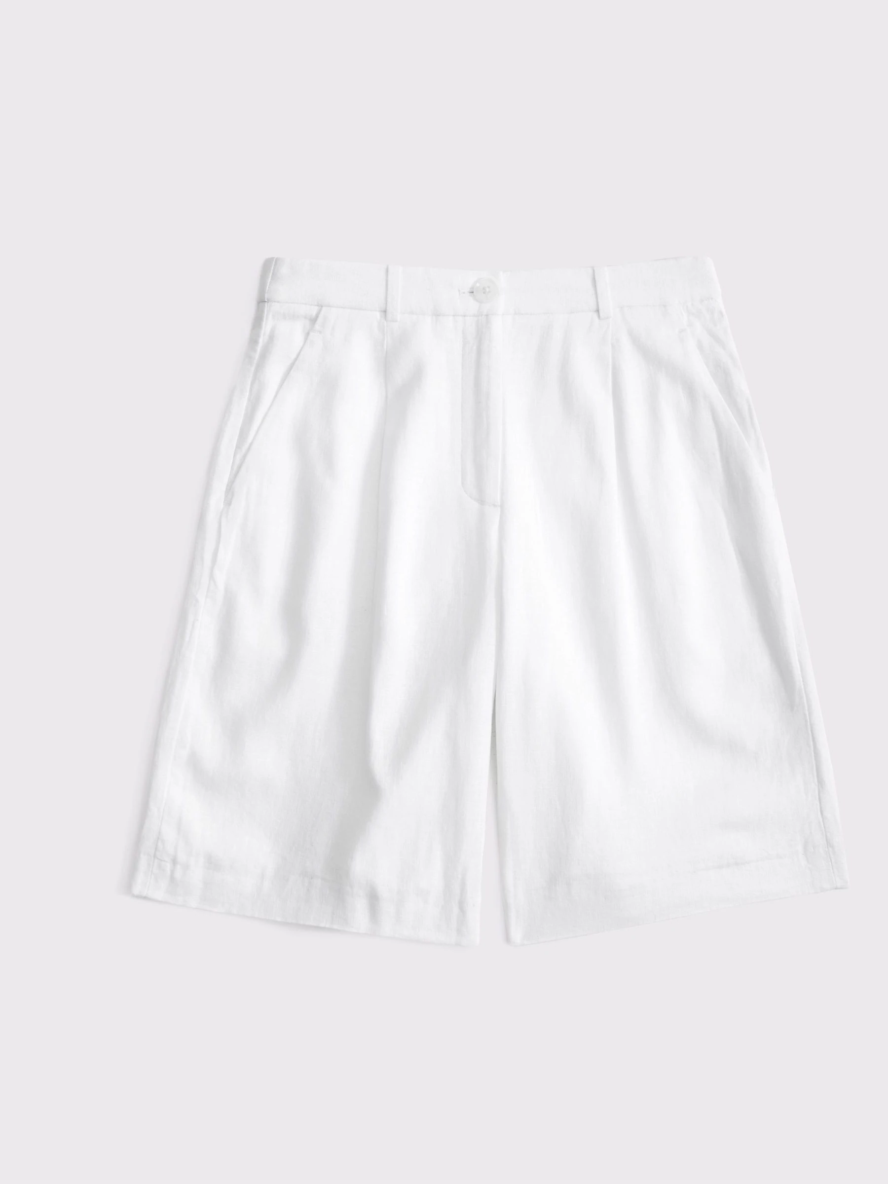 Wit - Abercrombie & Fitch Linen Blend Bermuda Shorts