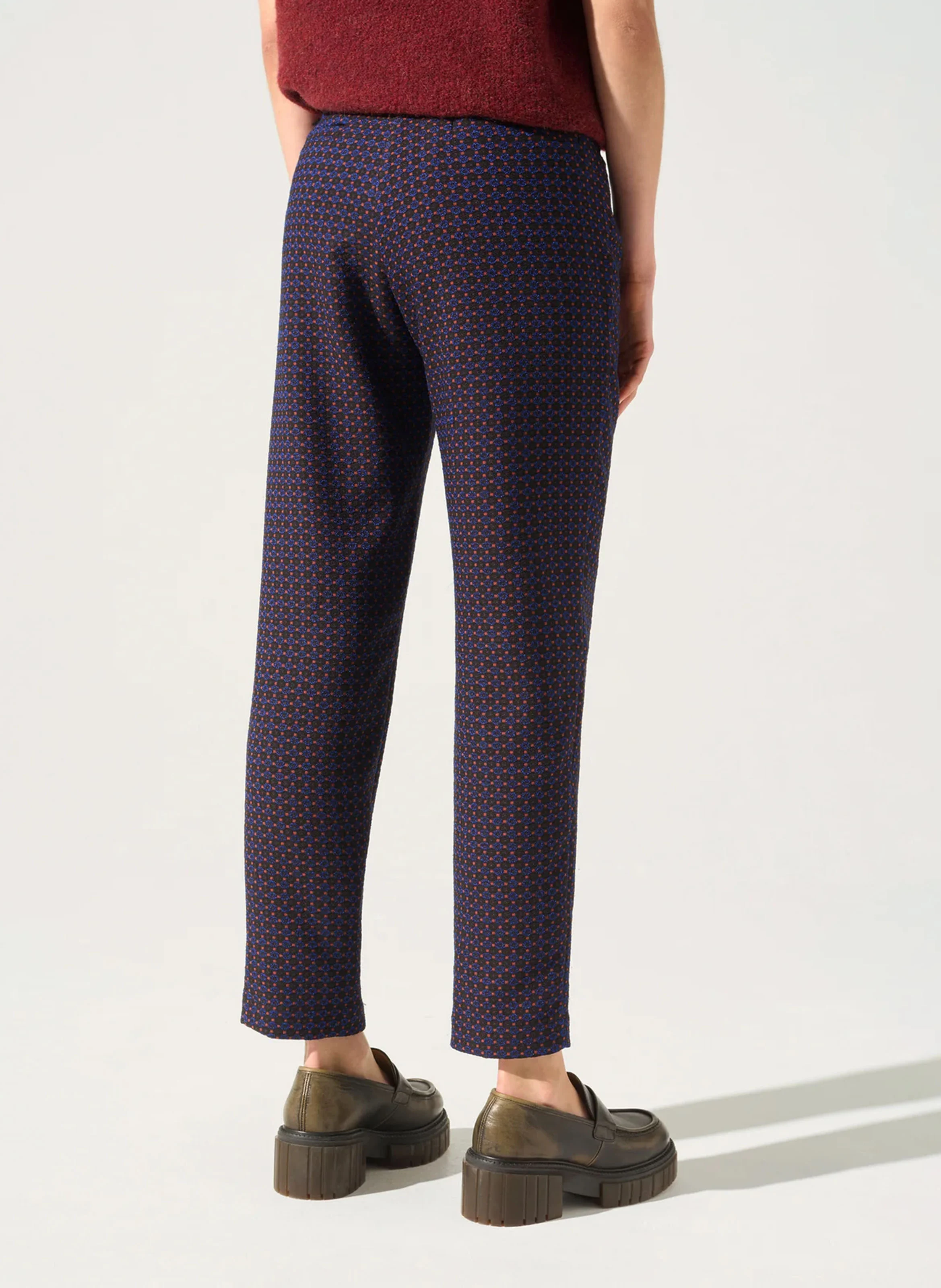 DJANGO - Pantalon droit 7/8ème brodé| Noir