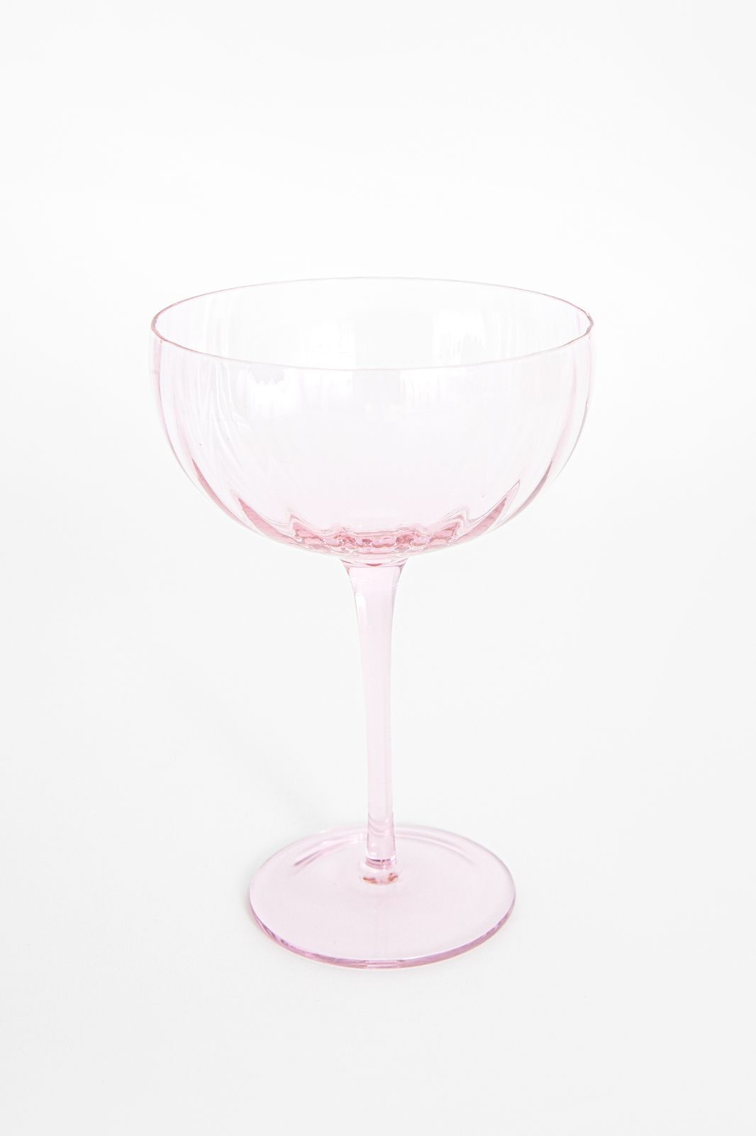 Lichtroze cocktailglazen Scallop