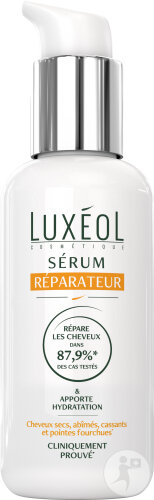 Luxéol Sérum Réparateur Cheveux Secs-Abîmés-Cassants-Pointes Fourchues Flacon-Pompe 75ml