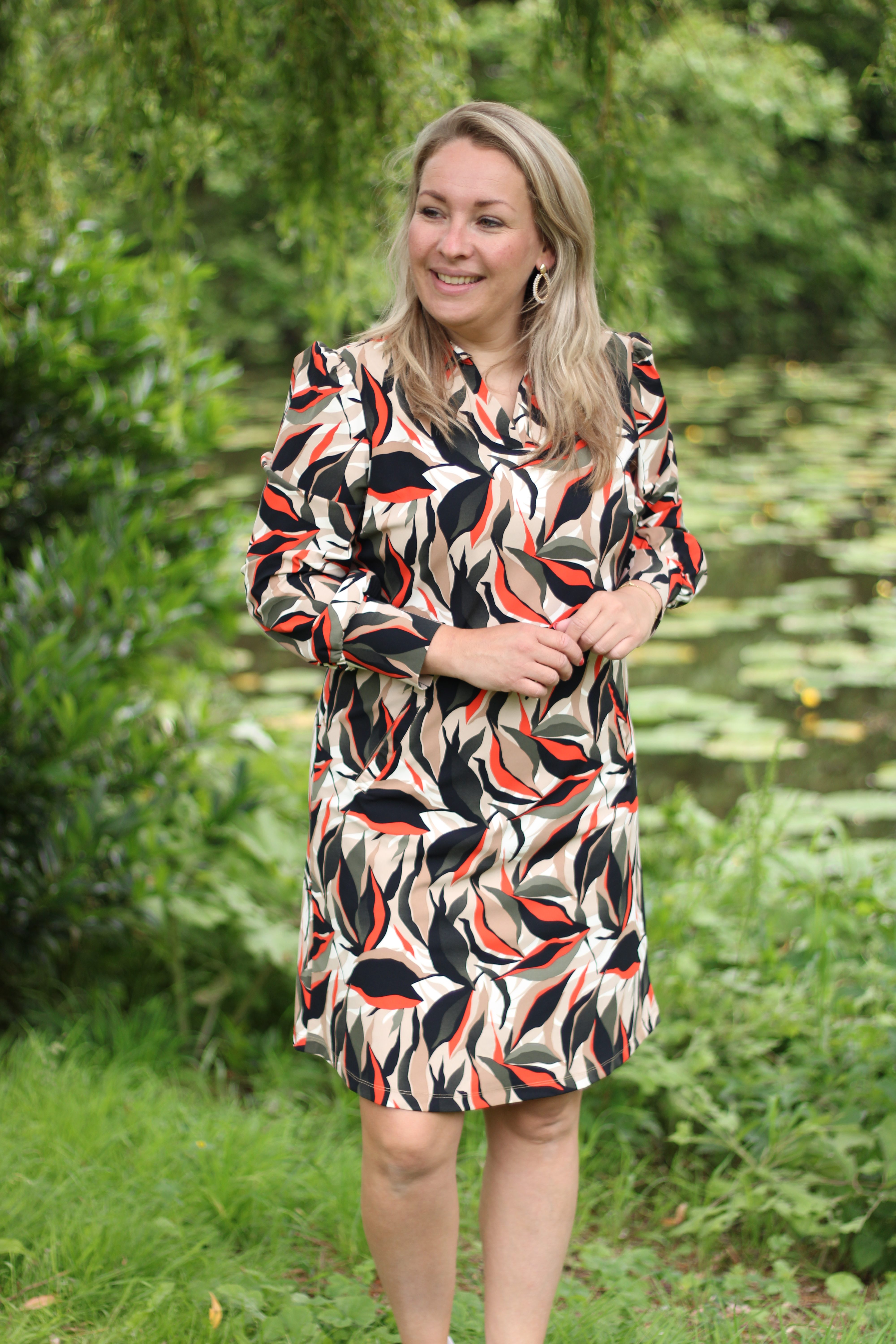Zoso - Erica Printed Travel Dress - Redclay/Camel