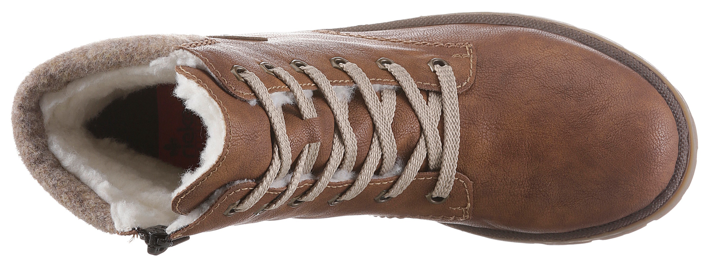 Rieker Winterboots  , Winterstiefelette, Blockabsatz, in trendiger Used-Optik