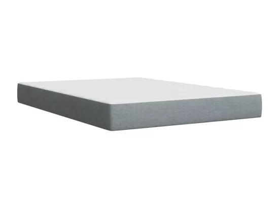 Sommier à lattes de lit avec matelas Gris clair 160x200cm Tissu