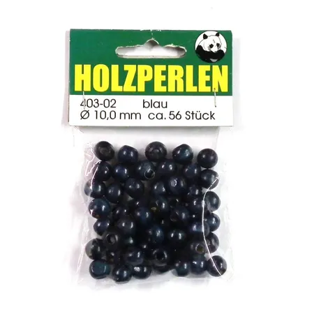 Meyco Holzperlen 10 mm, blau, ca. 56 Stück
