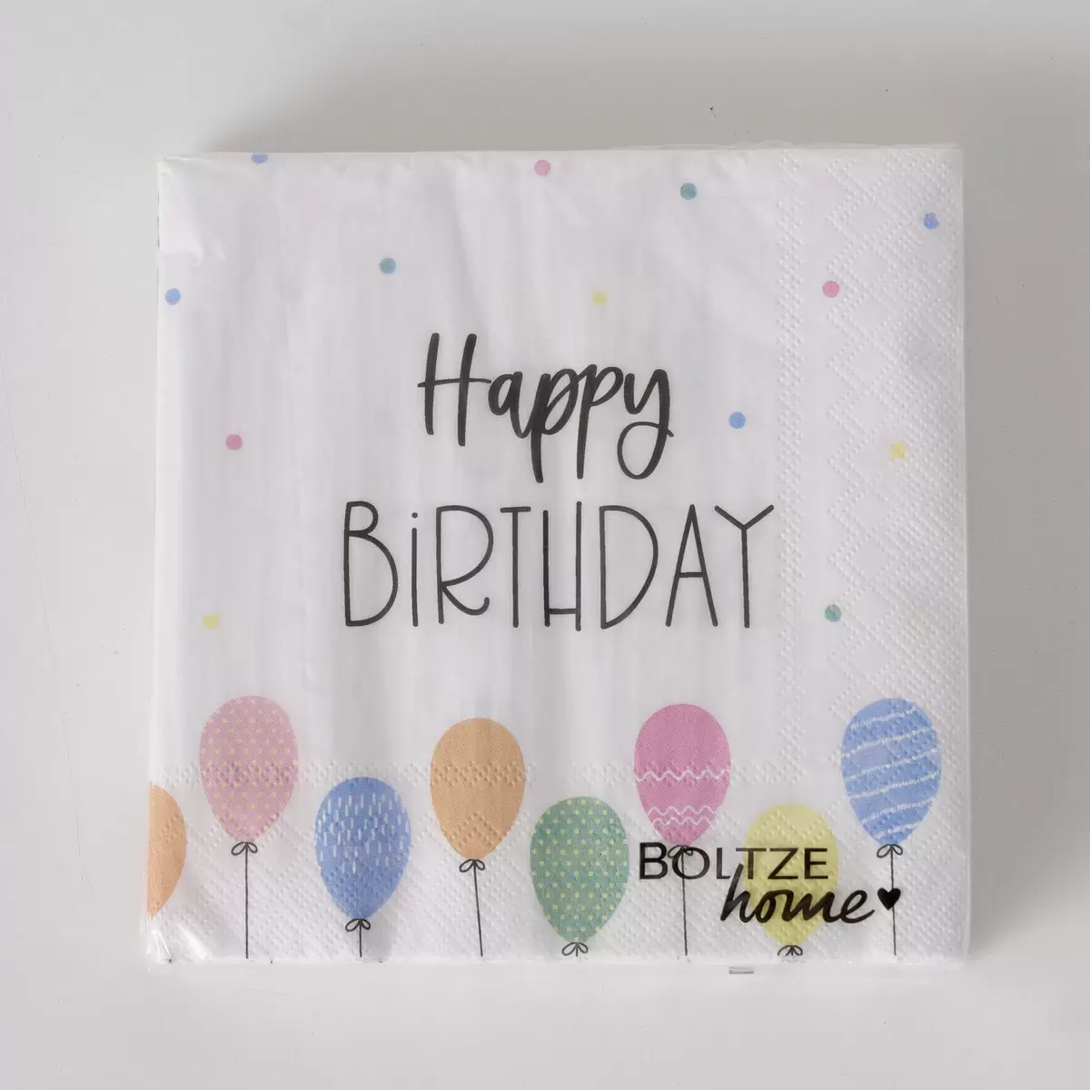 Servietten Happy Birthday bunt,weiss