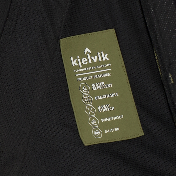 Kjelvik heren softshell jas groen