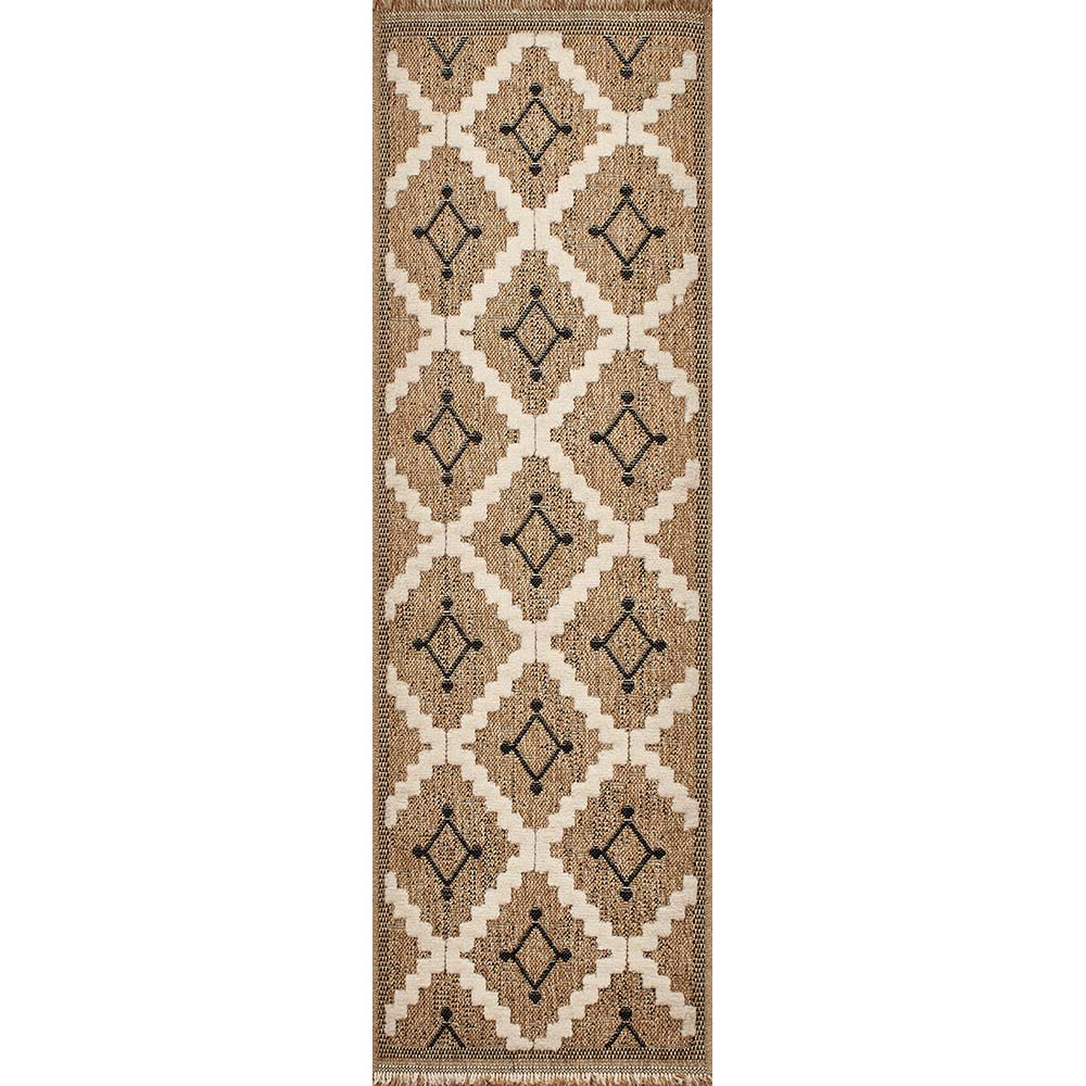 Tapis intérieur extérieur aspect jute noire tulum 9041 230 x 160 cm