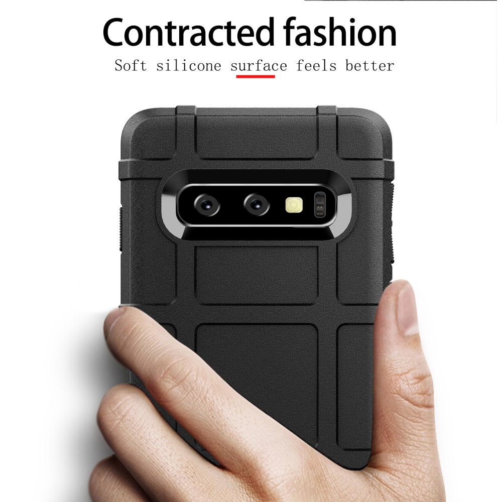 Samsung Galaxy S10 Outdoor Gummi Schutzhülle Anti-Shock - Schwarz