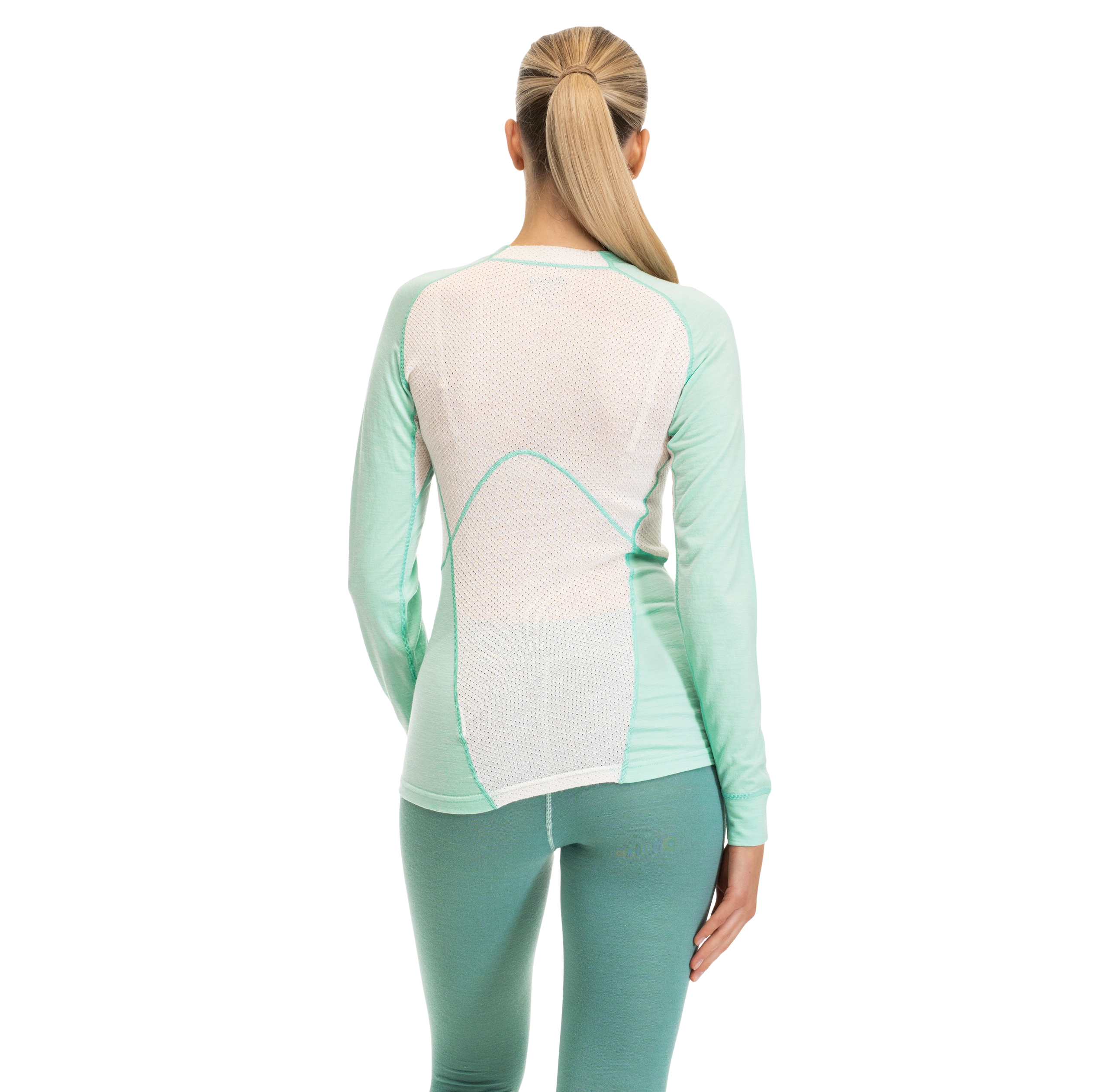 Inner:Pure Merino Long Sleeve Women Mint Crush / Vanilla White