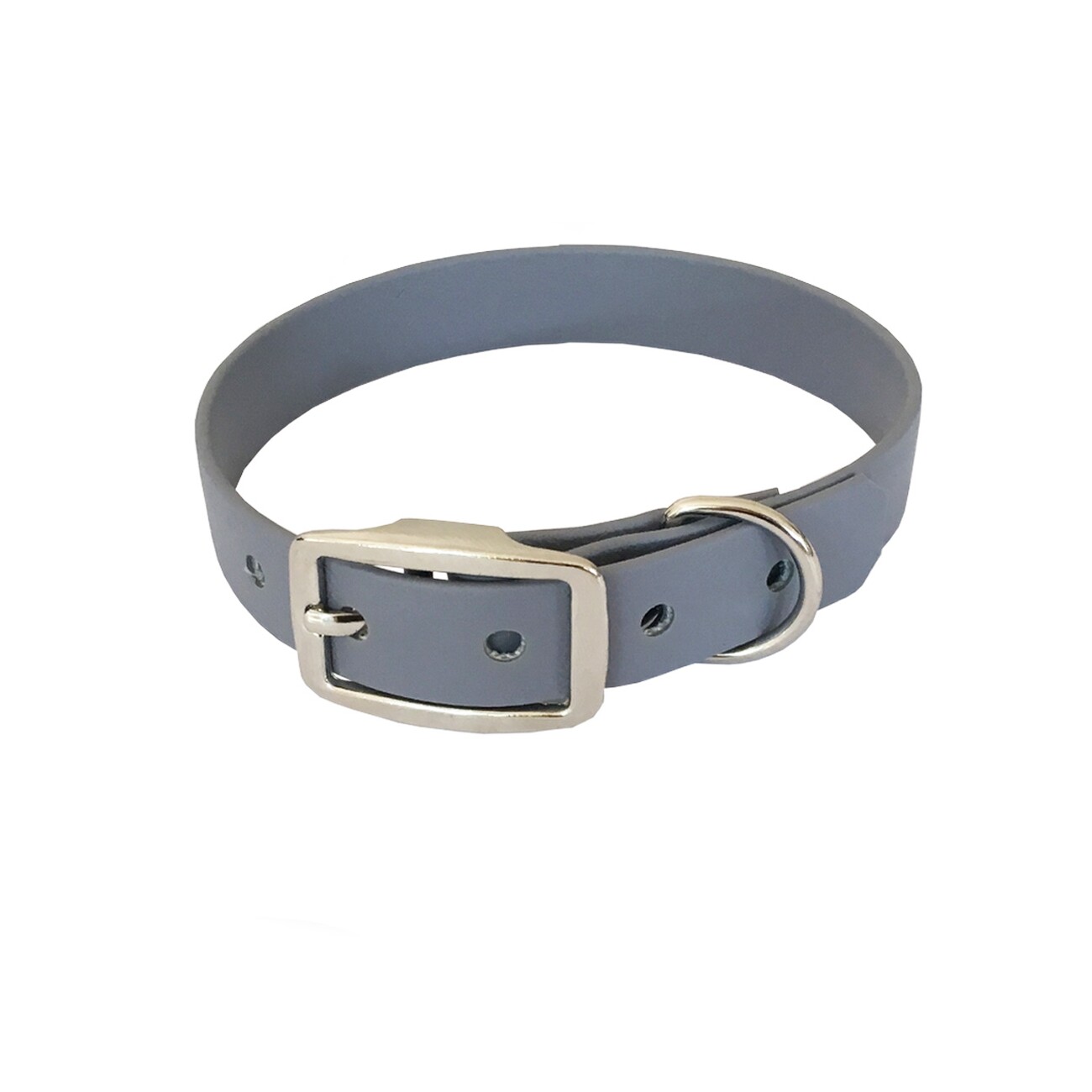 bio-leine 21-30cm HU Biothane Halsband hellgrau 21 cm, 30 cm