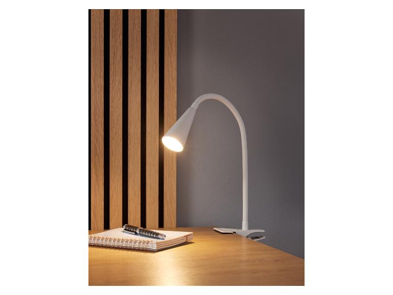 LED-klemlamp met flexibele metalen hals