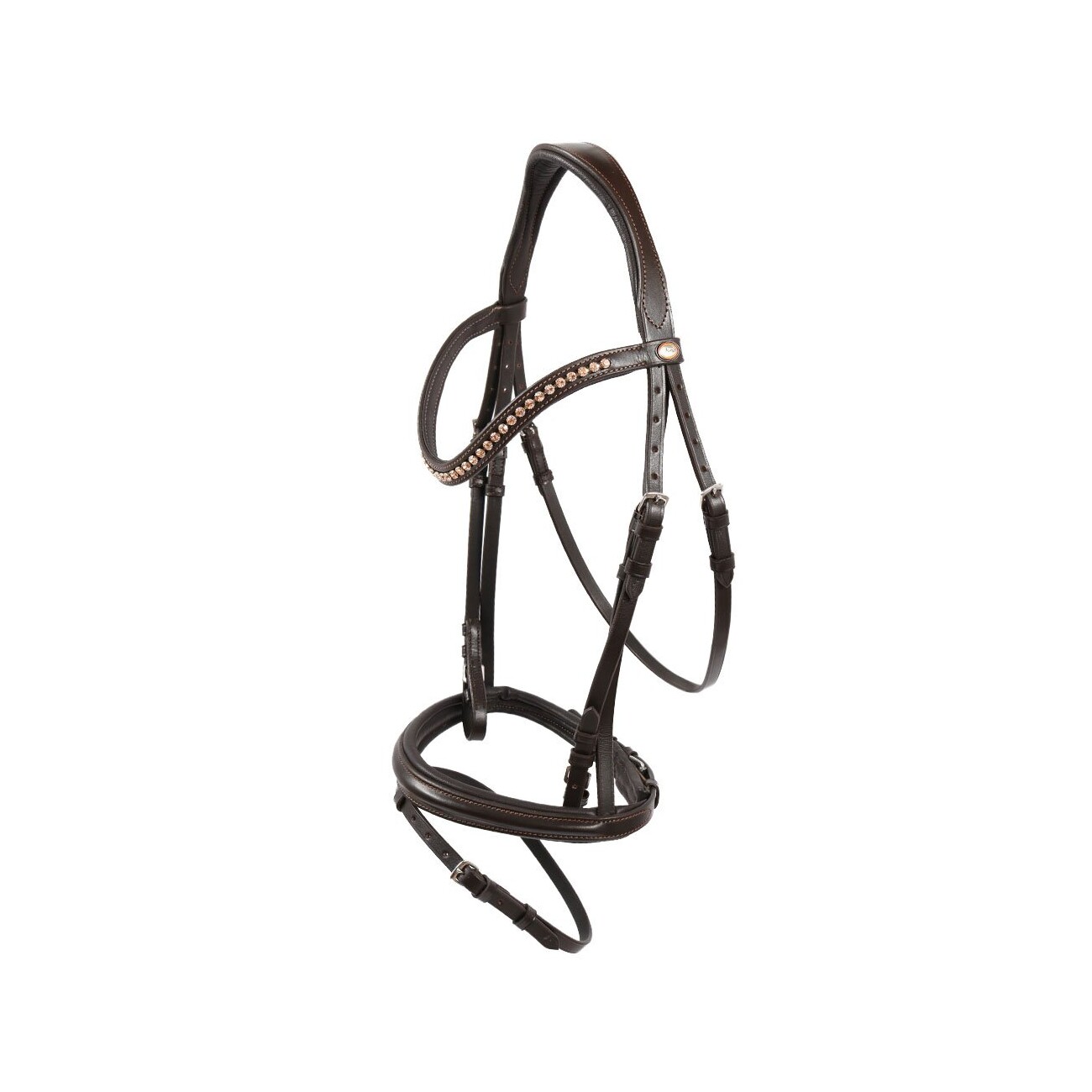 Hans Melzer Horse Equipment Hans Melzer Trense Mechtersen braun/silber WB EXTRA (KB-Kaltblut)