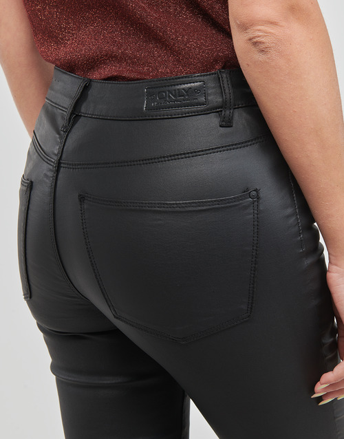 Only - ONLANNE K MID WAIST COATED PNT Negro