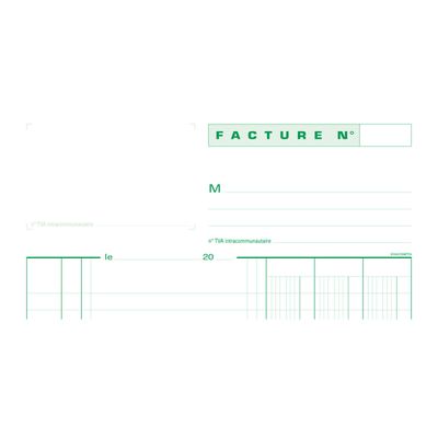 Exacompta - Manifold Carnet de factures - 50 tripli - A4