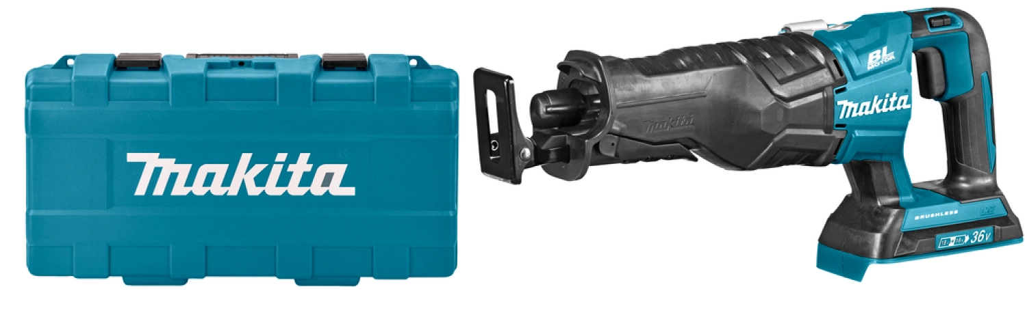 Makita DJR360ZK 36V (2x18V) Li-Ion accu reciprozaag body in koffer - snelwissel - variabel - koolborstelloos