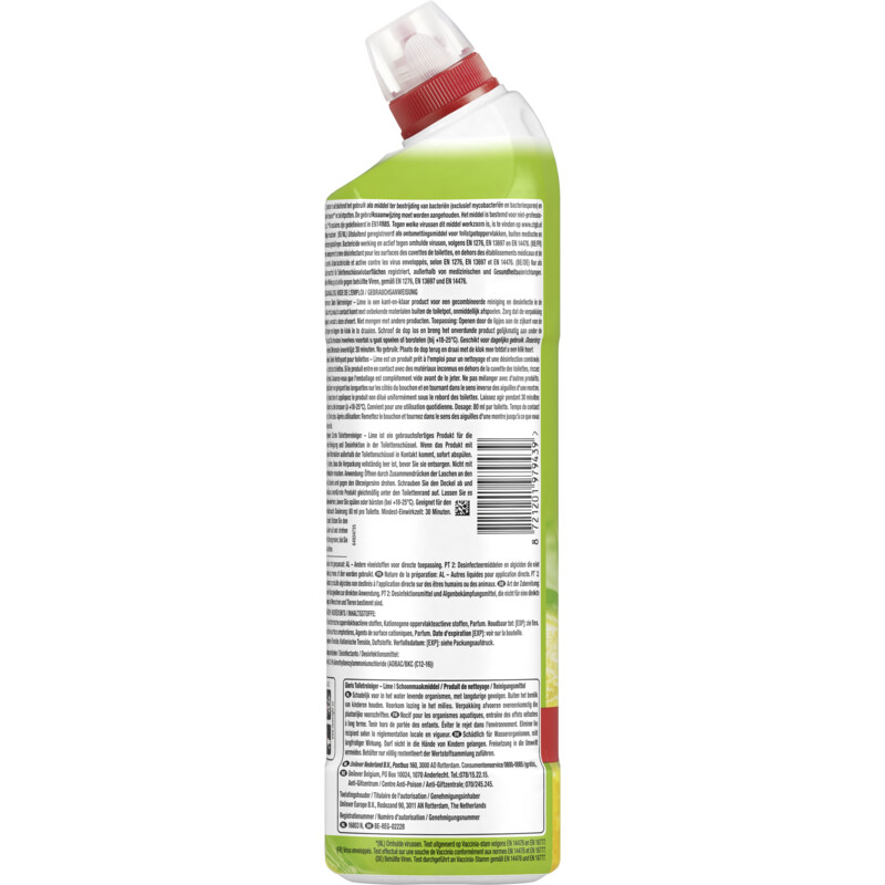 Glorix Toiletreiniger lime zonder bleek