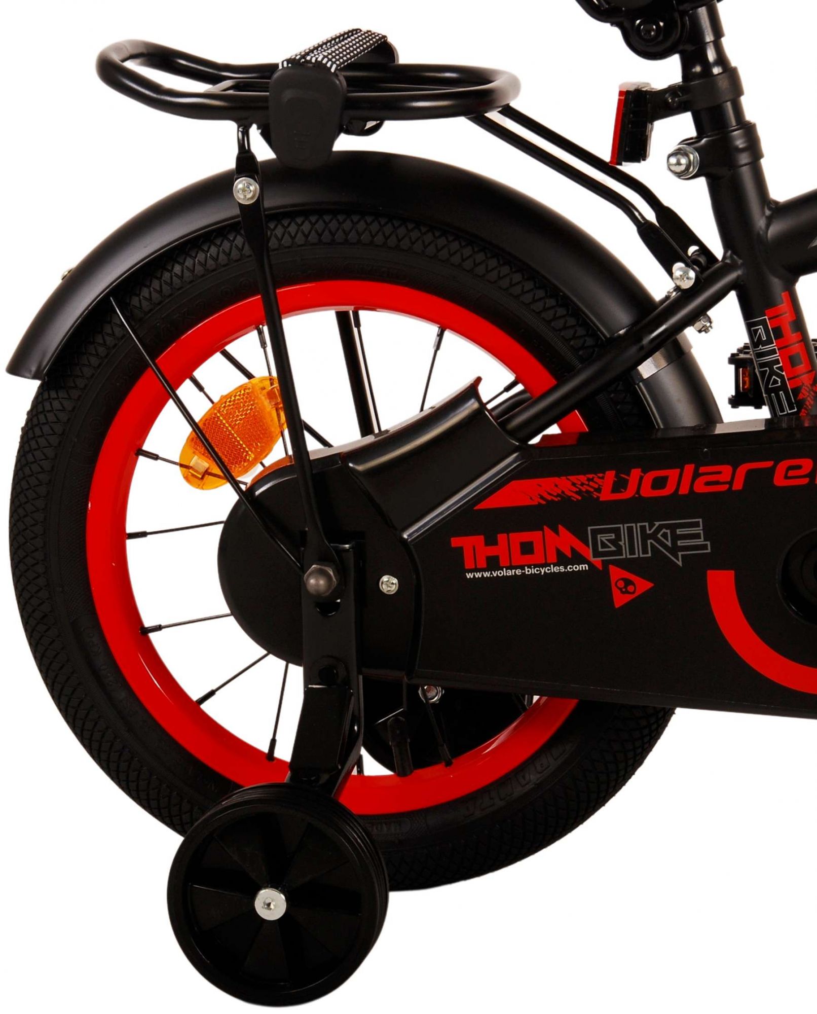 TPFSports Thombike Kinderfahrrad - Jungen - 14 Zoll - Rücktritt + Handbremse - Schwarz/Blau
