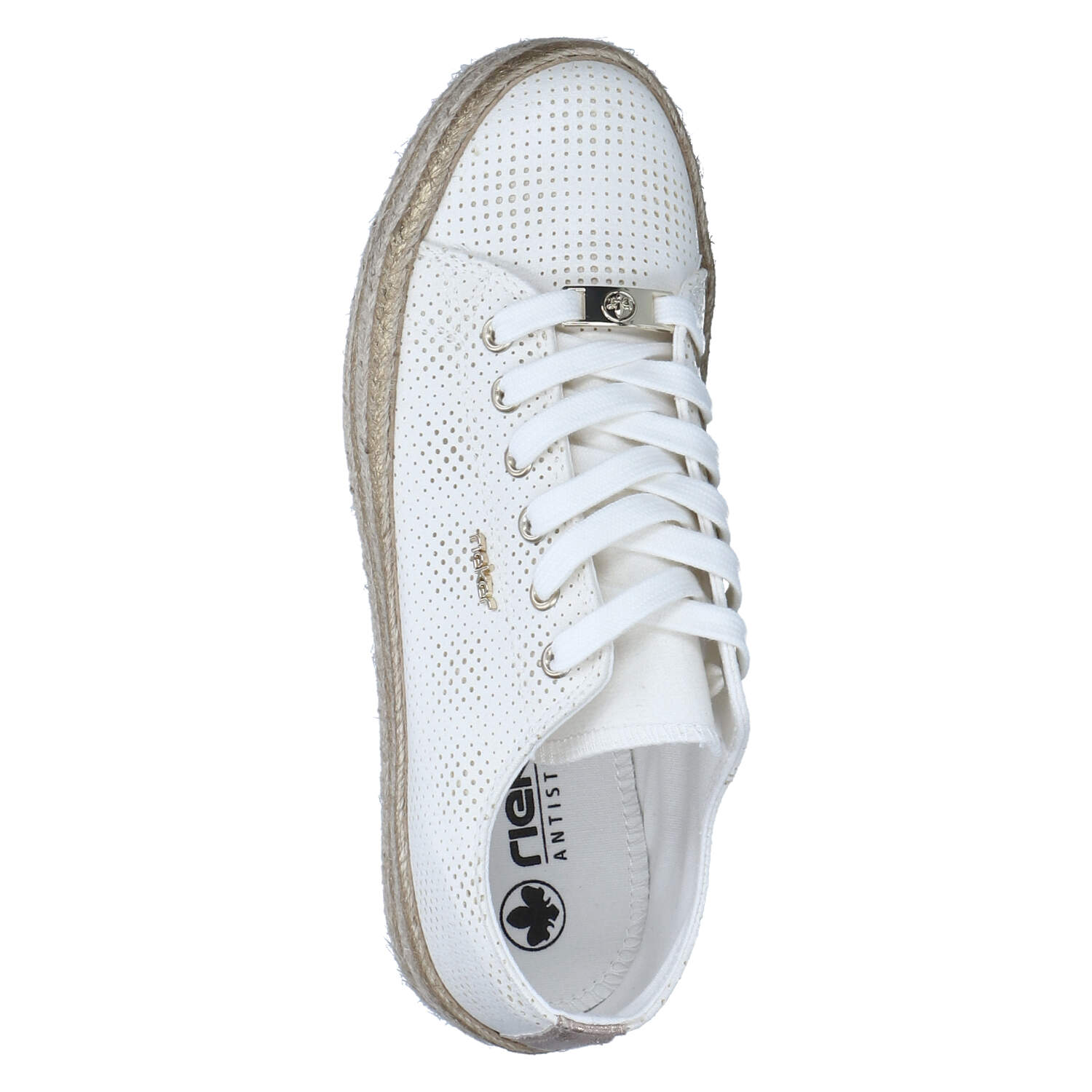 Rieker Schnürschuhe - perlweiss