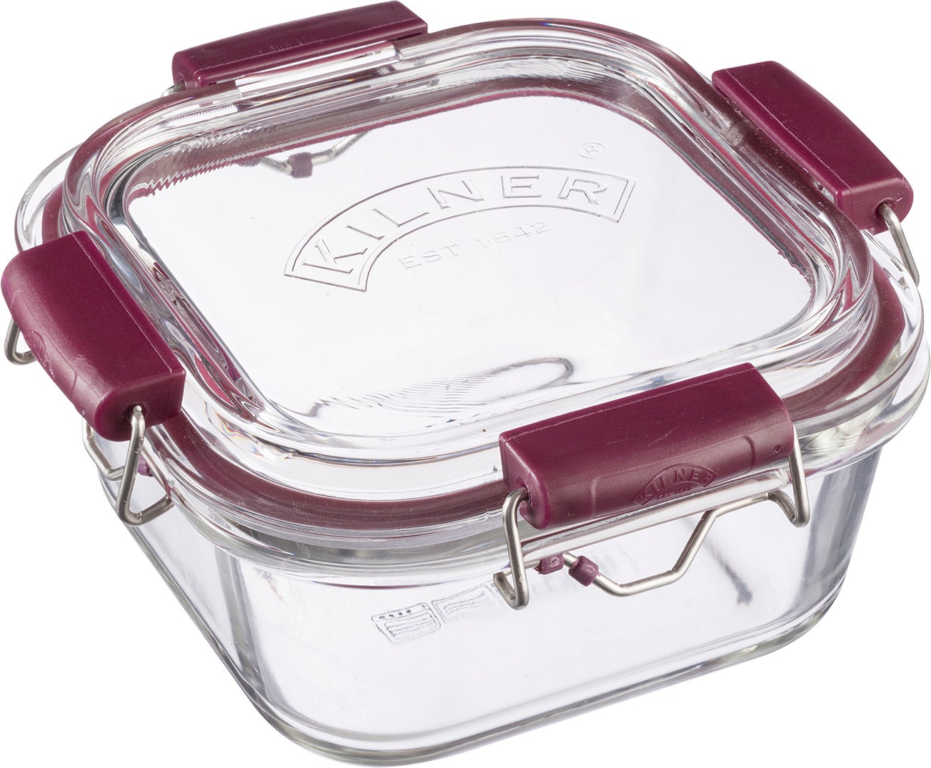 Kilner voorraaddoos rood 17,3 x 17,3 x 8,2 cm