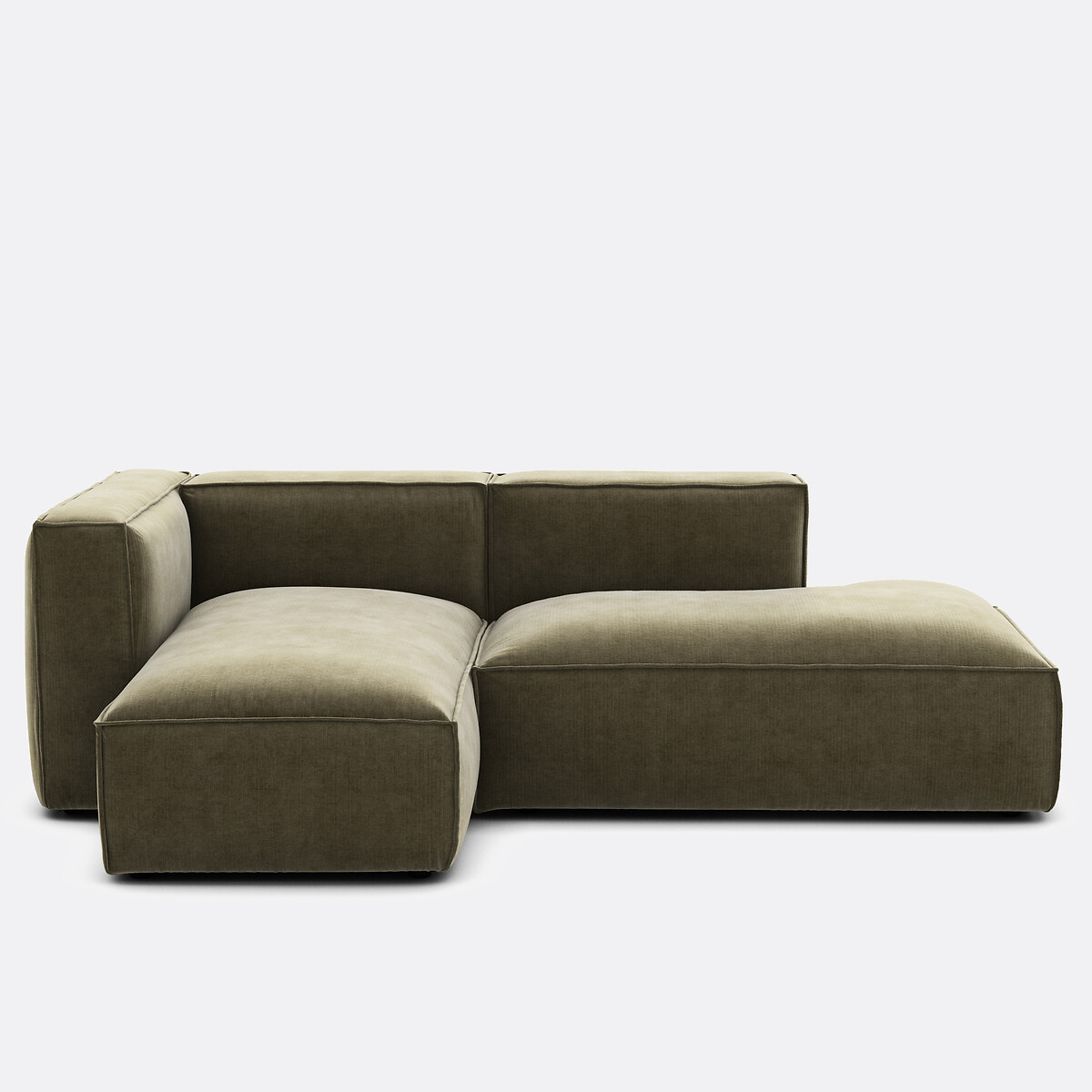 LA REDOUTE INTERIEURS<br>Sofá em veludo de canto esquerdo Vintage Seven