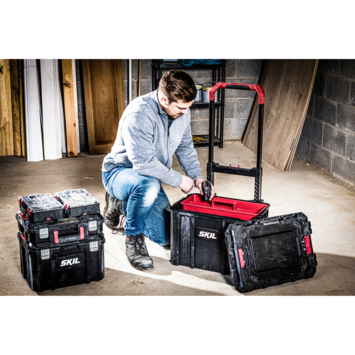 SKIL Middelgrote stapelbare gereedschapskoffer met universele insert