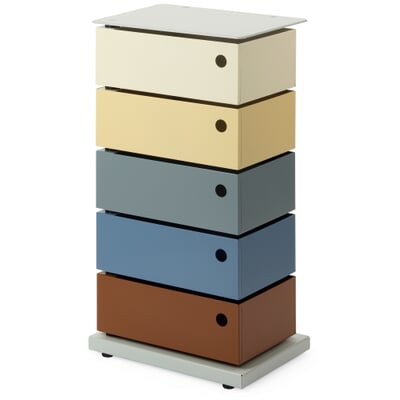 Drehladen-Container Stahlblech 5-fach Polychrom Alessandro