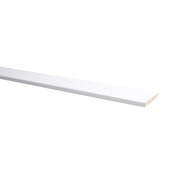 Voordeelpak Plint recht wit 60x 7,3 mm, voor pvc, lengte 200cm 5 stuks