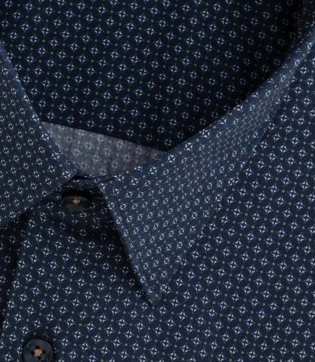 Chemise imprimée marine 