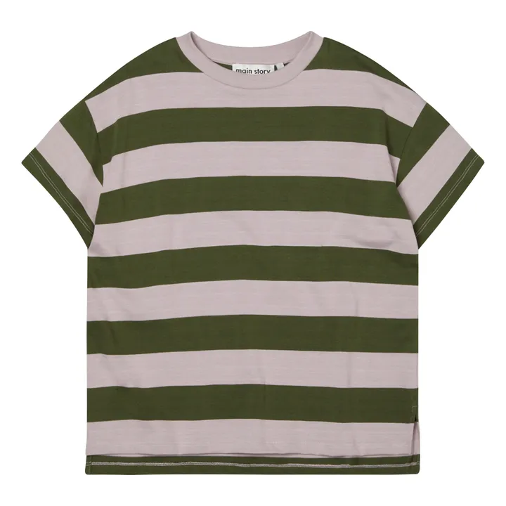 Main Story T-shirt Oversize Rayé | Lilas