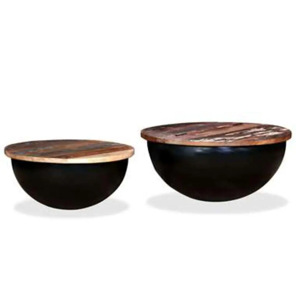 vidaXL - Salontafel - Zwart - Hout - 60 x 27 cm - 2 stuks