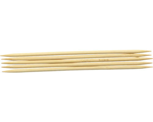 Bamboe dubbelpuntige naalden, 20 cm, 5 mm