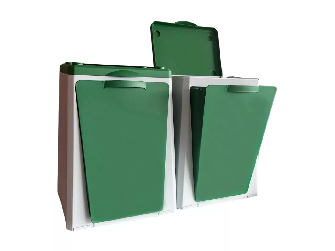 ECUBE - 2 bacs de recyclage modulaires Vileda 10L/pièce