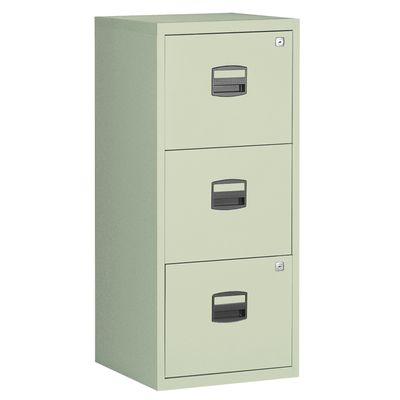 Classeur métallique monobloc - 3 tiroirs - H102 x L41 x P40 cm - beige