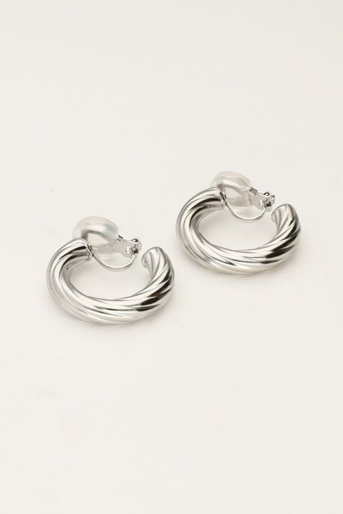 Clip oorringen klein met chunky twist