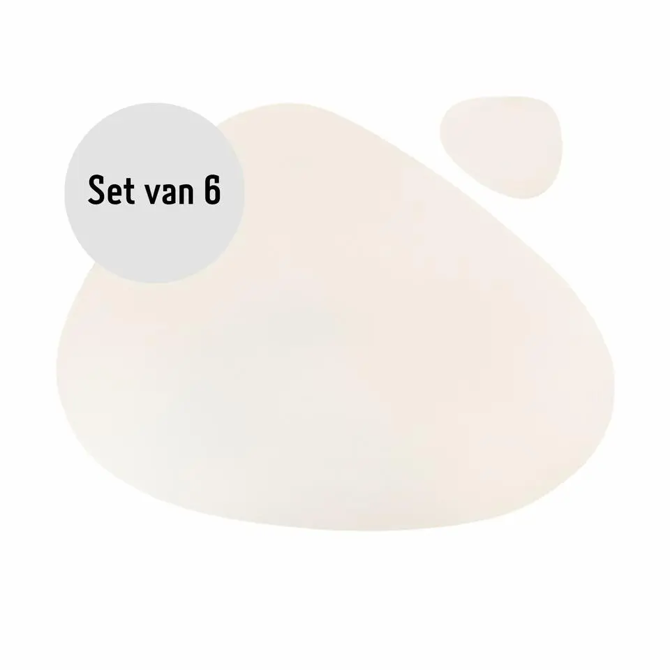 Krumble Placemat set design - 6 stuks - Wit