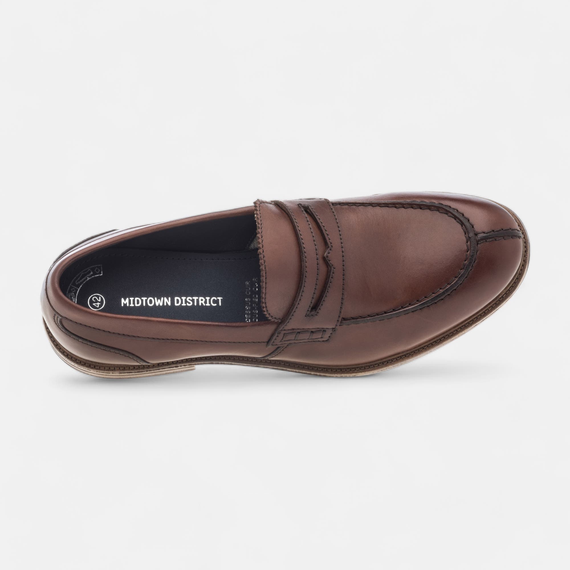 Mocassins Homme en cuir cognac