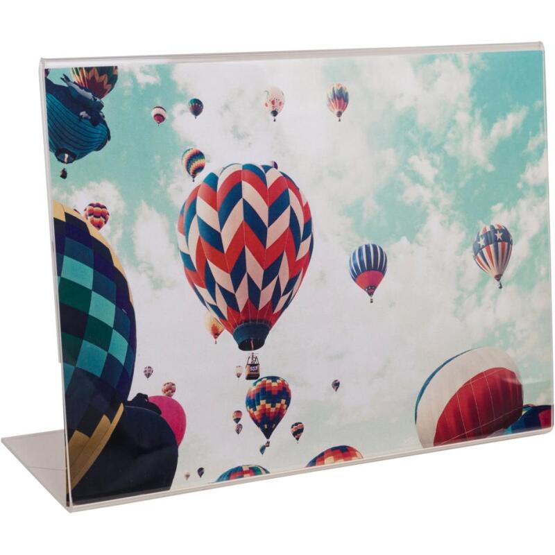 Porte-visuel incliné horizontal A4 - Cristal