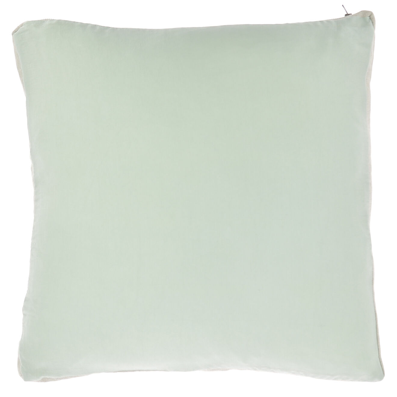 En Fil d'Indienne Housse de coussin Soie verte - 45x45 cm