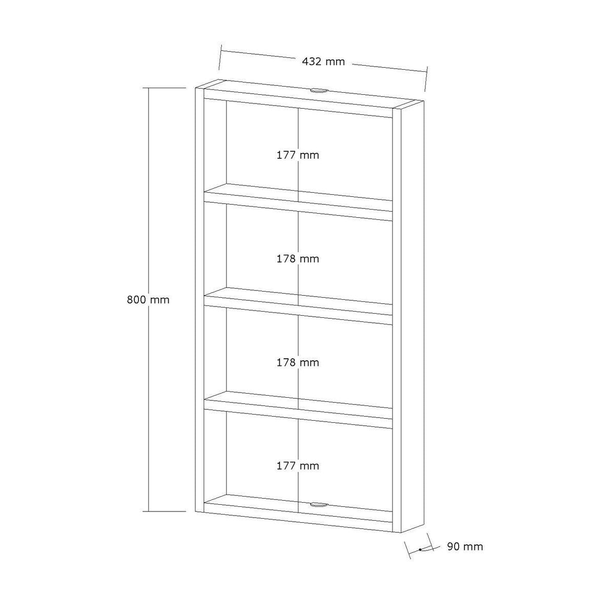 Calicosy - LYA Wandplank - H80 cm