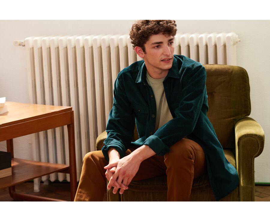 Surchemise en velours Vert Sombre - VICTORIN