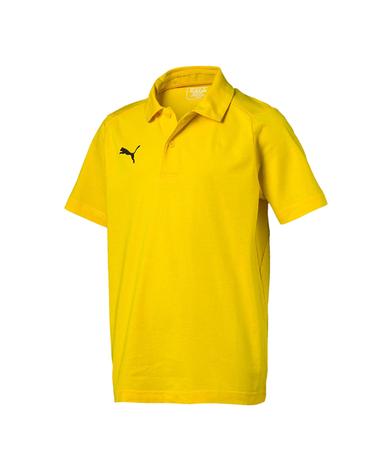 PUMA LIGA Casuals Poloshirt Kids Gelb Weiss F07