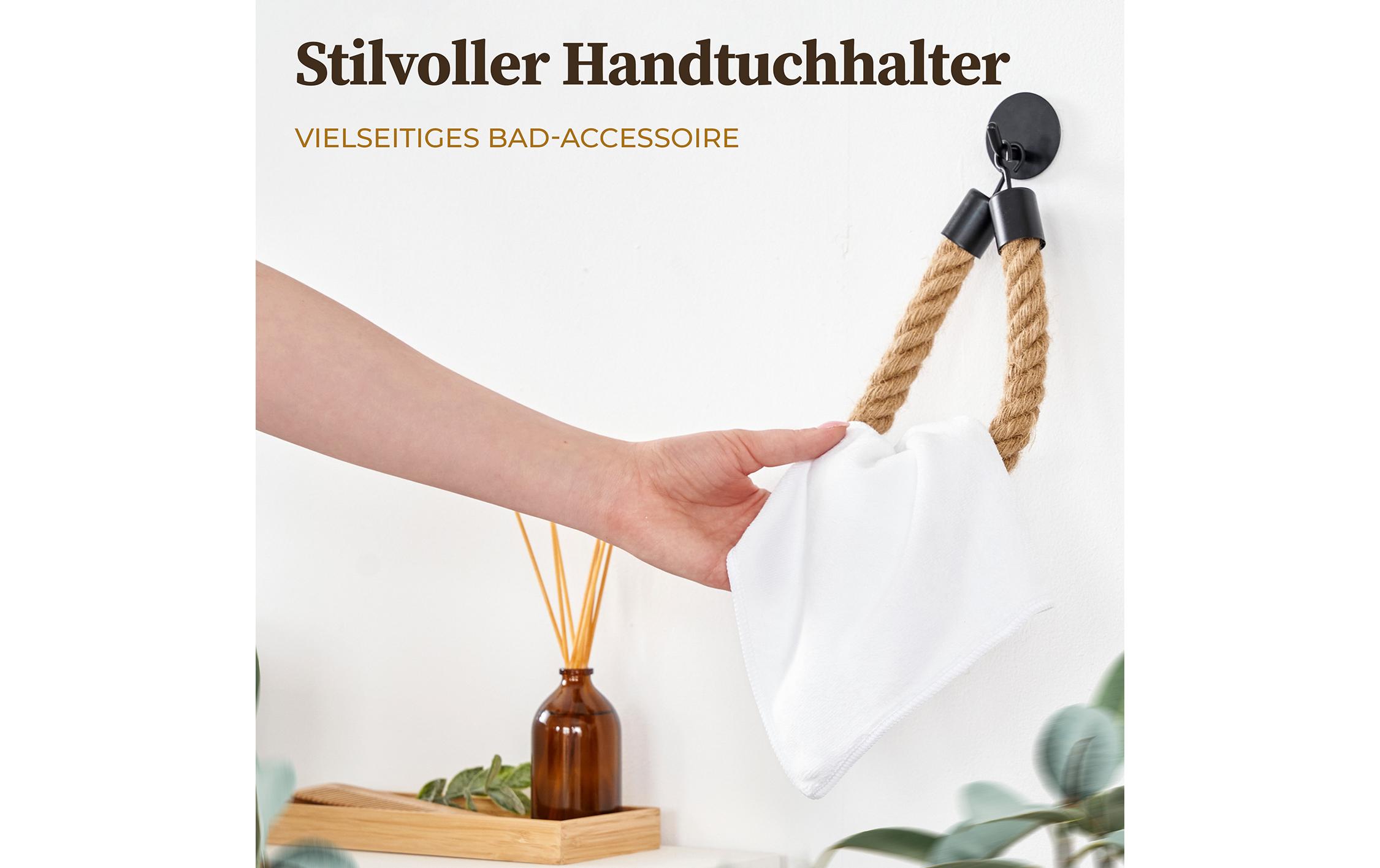 Toilettenpapierhalter Rope Stick Nature/SchwarzSeil-WC Papierhalter