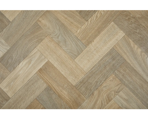 PVC vloer Reuzen visgraat parket look naturel FB532 300 cm breed (per meter verkocht)