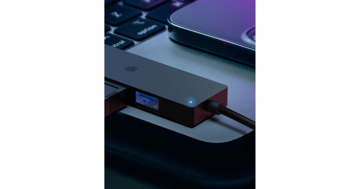 ICY BOXIB-HUB1424-C3 usb-hub  (Zwart, 4x USB-A 3.2 (5 Gbit/s))