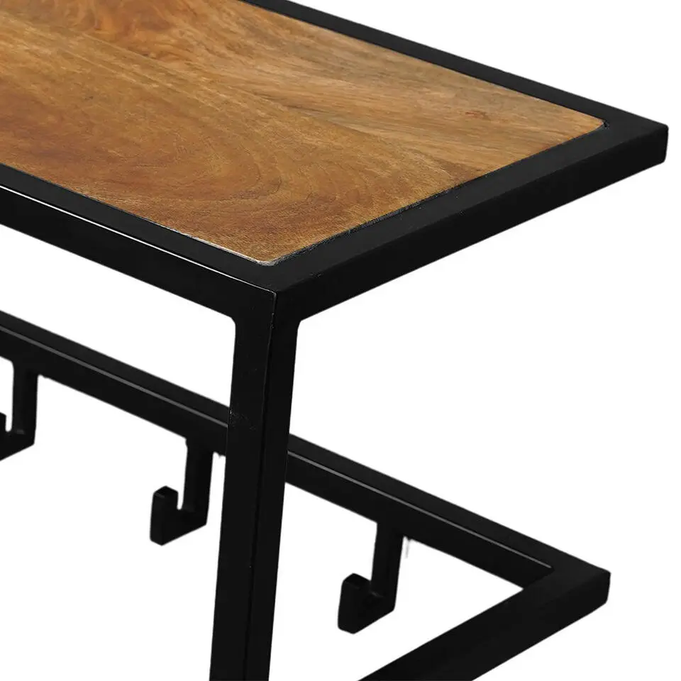 Mangohoutonline - Kapstok 78x30x26cm Rechthoekig - Bruin - Mahom