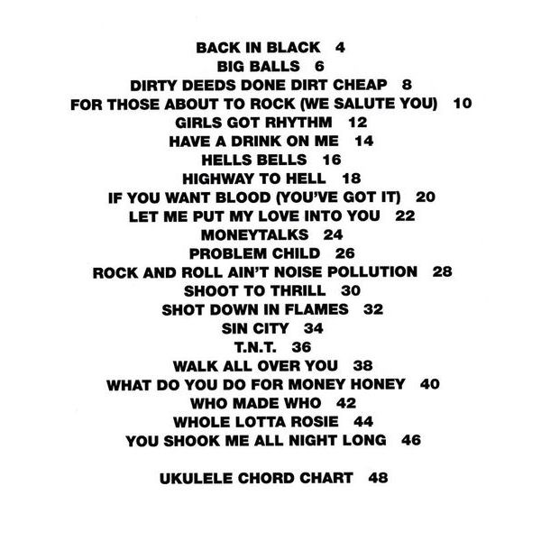 Hal Leonard AC/DC for Ukulele