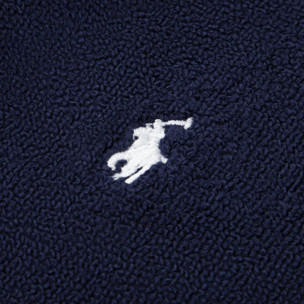 Køb Polo Ralph Lauren Refined Navy Hooded Plys Terry Bathrob
