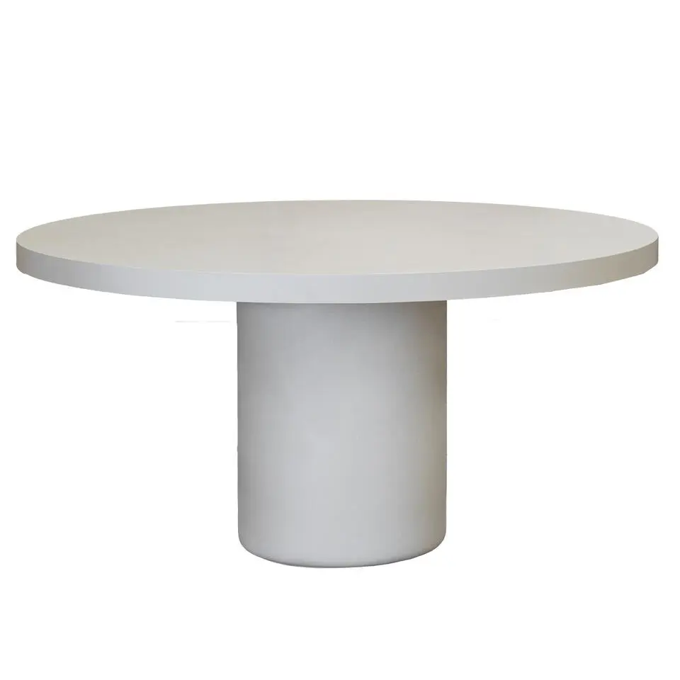 Eettafel Rond 150cm - Beige Eco Composiet - Betonlook - Eden